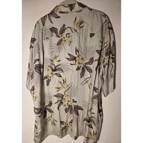 Hilo Hattie Hawaiian Shirt Mens XL Light Green Short Sleeve Button Up Aloha NWT - Picture 7 of 10